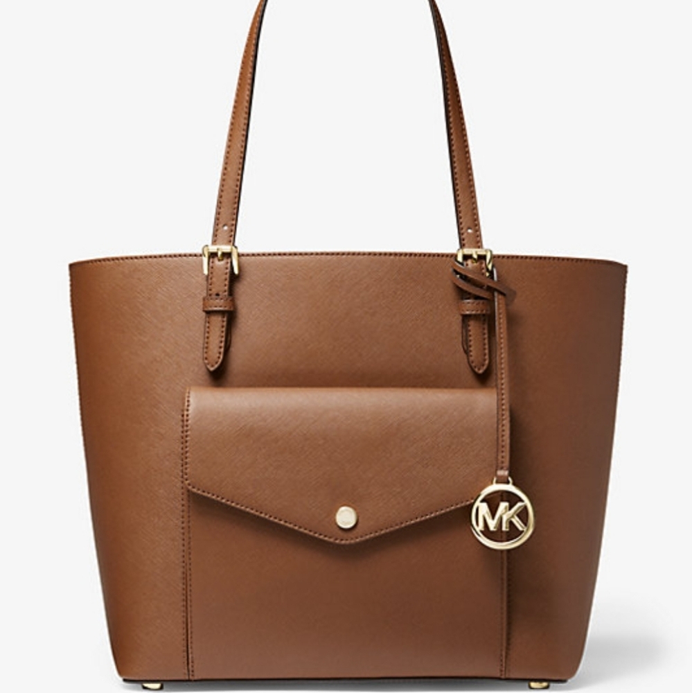 Jet Set Large Leather Pocket Tote Bag